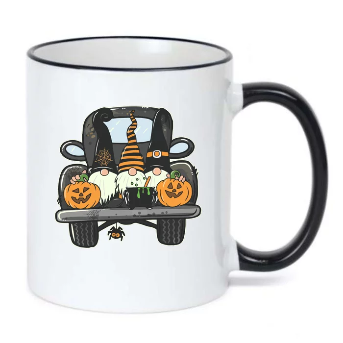 Halloween Pickup Truck Gnomes Black Color Changing Mug