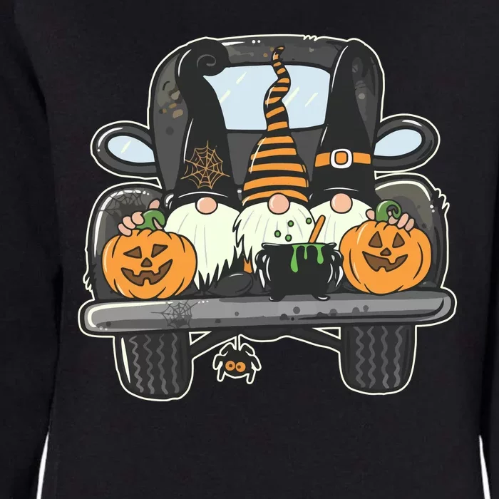 Halloween Pickup Truck Gnomes Womens California Wash Sweatshirt