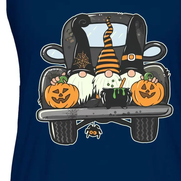 Halloween Pickup Truck Gnomes Ladies Essential Flowy Tank