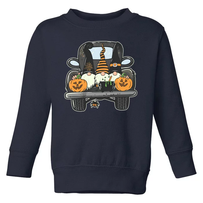 Halloween Pickup Truck Gnomes Toddler Sweatshirt