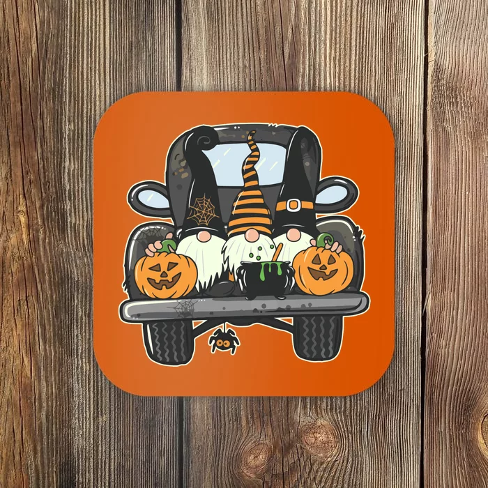 Halloween Pickup Truck Gnomes Coaster