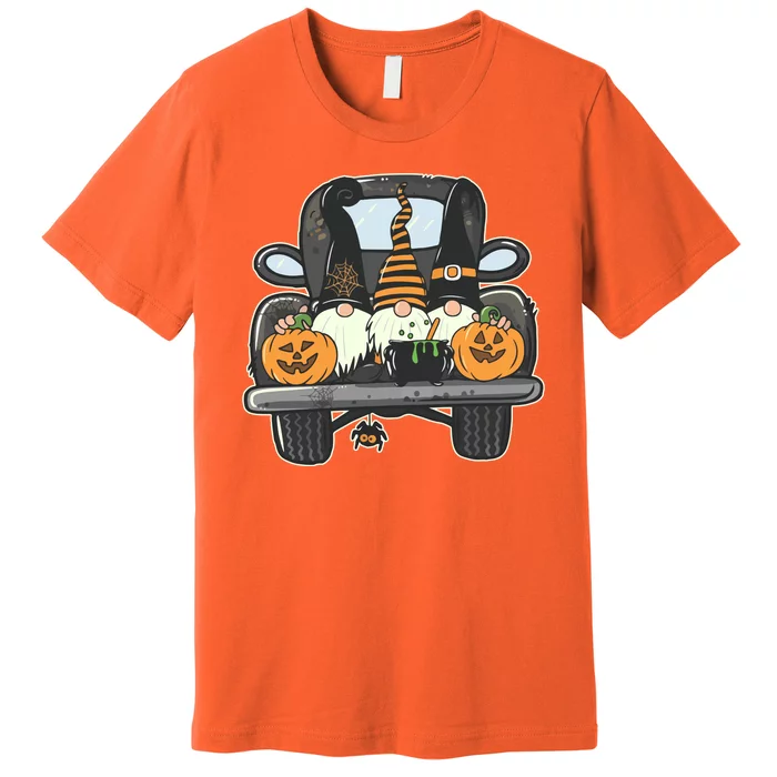 Halloween Pickup Truck Gnomes Premium T-Shirt