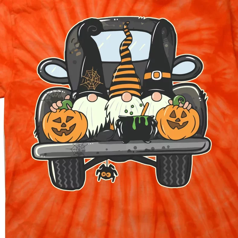 Halloween Pickup Truck Gnomes Tie-Dye T-Shirt