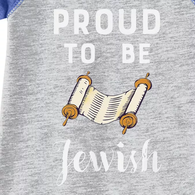 Hanukkah Proud To Be Jewish I Hebrew Jew Jewish Infant Baby Jersey Bodysuit