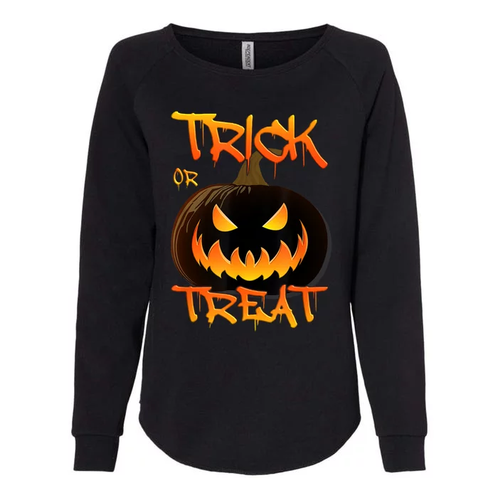 Halloween Pumpkin Trick Or Treat Costume Fancy Dress Womens California Wash Sweatshirt