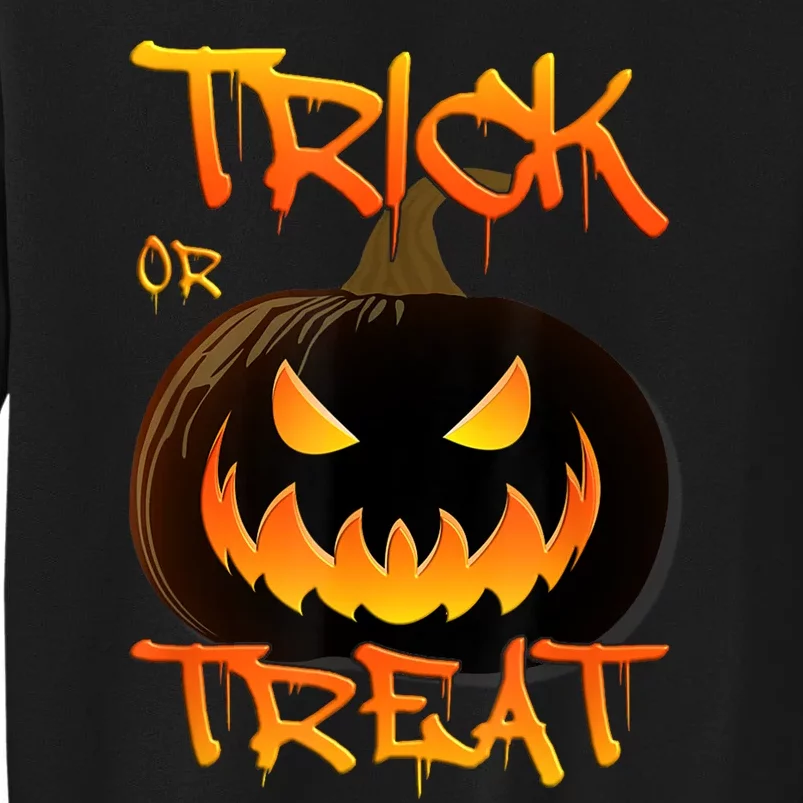 Halloween Pumpkin Trick Or Treat Costume Fancy Dress Tall Sweatshirt