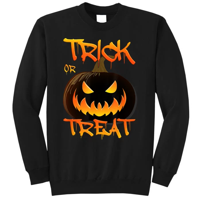 Halloween Pumpkin Trick Or Treat Costume Fancy Dress Tall Sweatshirt