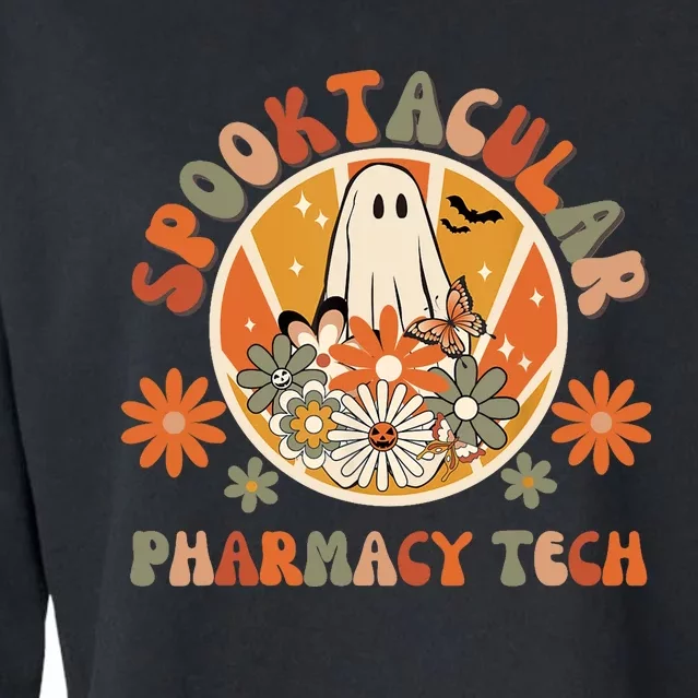 Halloween Pharmacy Tech Spooktacular Pharmacy Technician Cropped Pullover Crew