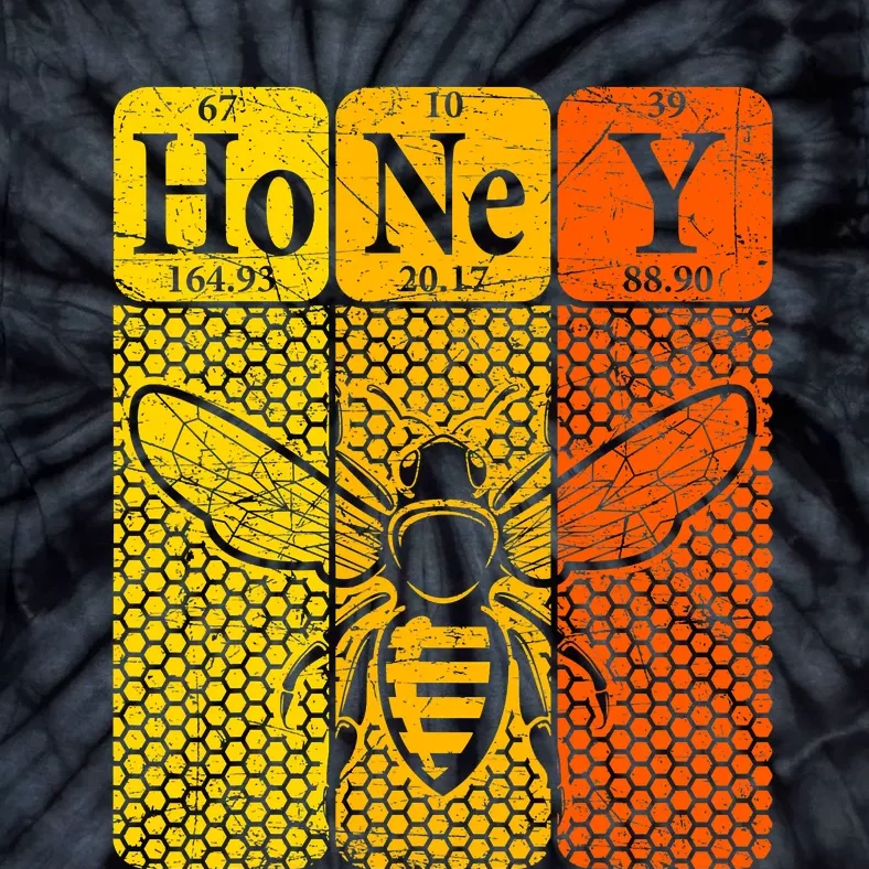 Honey Periodic Table Elements Beekeeper Retro Apiarist Tie-Dye T-Shirt