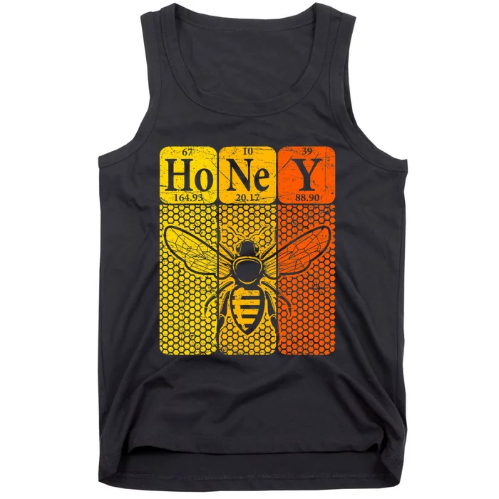 Honey Periodic Table Elements Beekeeper Retro Apiarist Tank Top