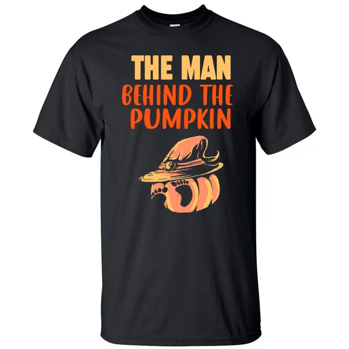 Halloween Pregnancy The Man Behind The Pumpkin Baby Dad Soon Tall T-Shirt