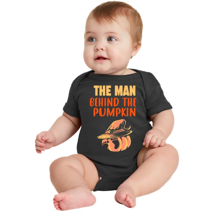 Halloween Pregnancy The Man Behind The Pumpkin Baby Dad Soon Baby Bodysuit