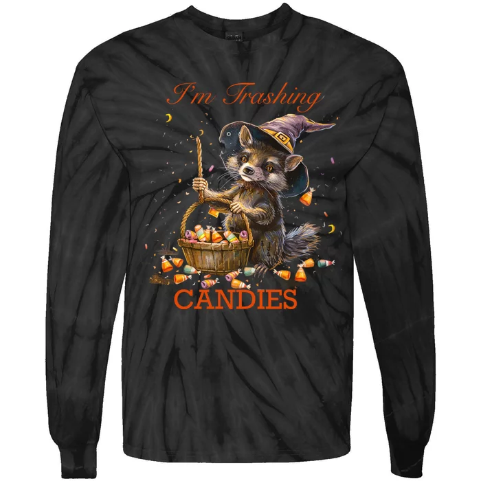 Halloween Pumpkin Trick And Treats Tie-Dye Long Sleeve Shirt