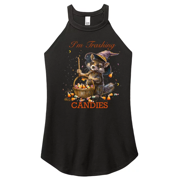 Halloween Pumpkin Trick And Treats Women’s Perfect Tri Rocker Tank