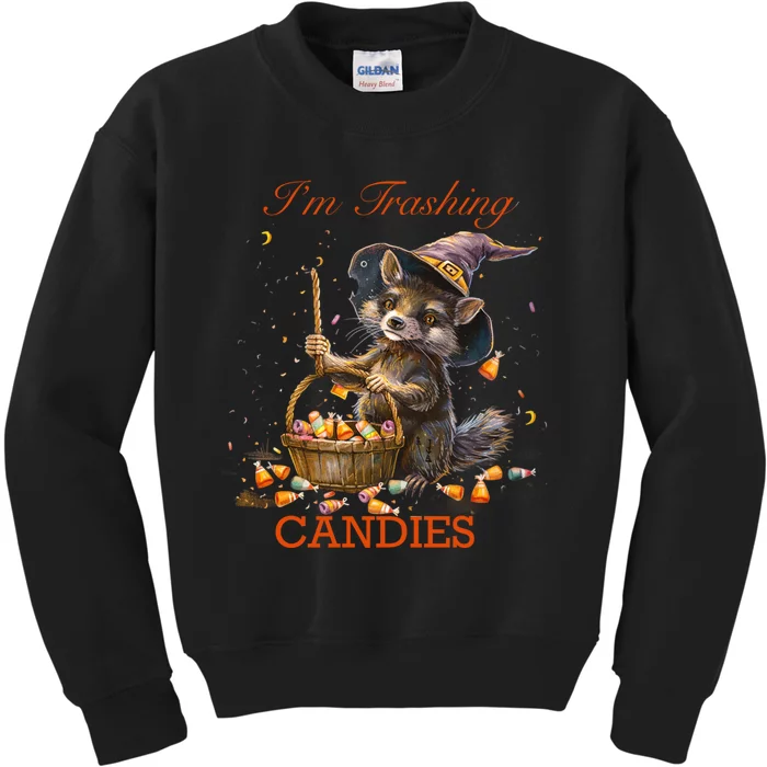 Halloween Pumpkin Trick And Treats Kids Sweatshirt