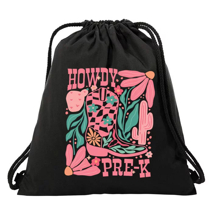 Howdy Prek Teacher Life School Drawstring Bag