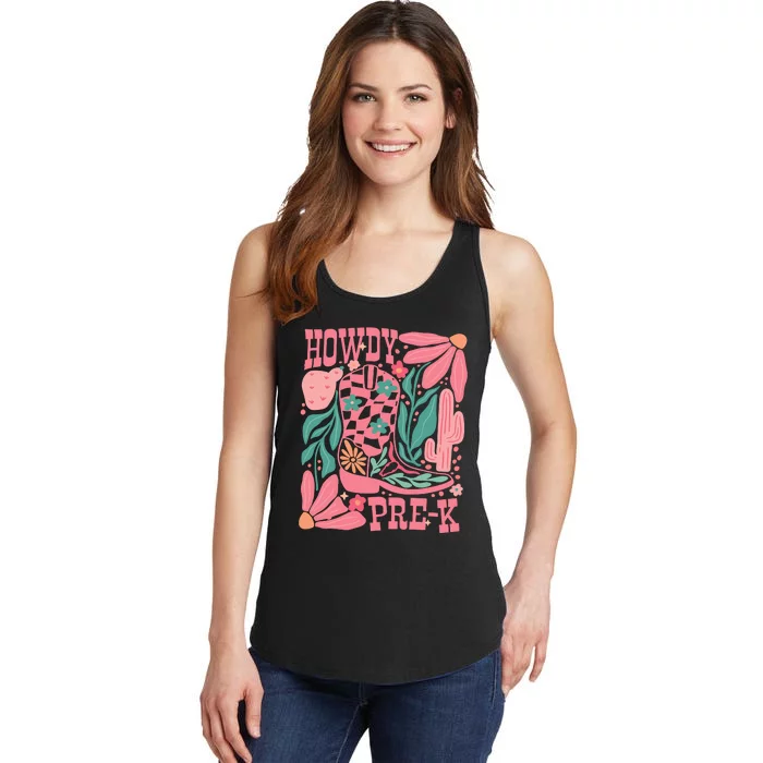 Howdy Prek Teacher Life School Ladies Essential Tank