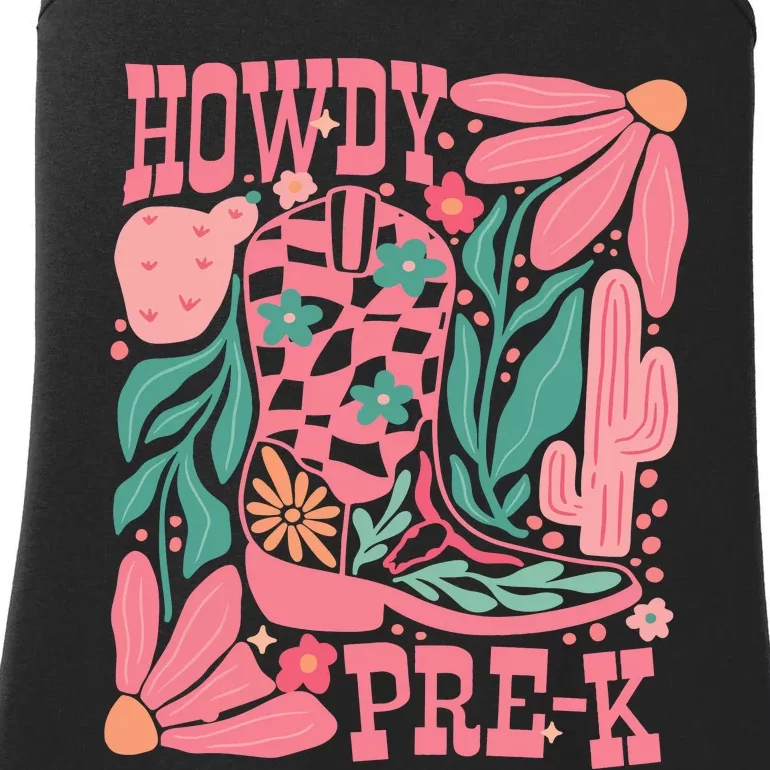 Howdy Prek Teacher Life School Ladies Essential Tank