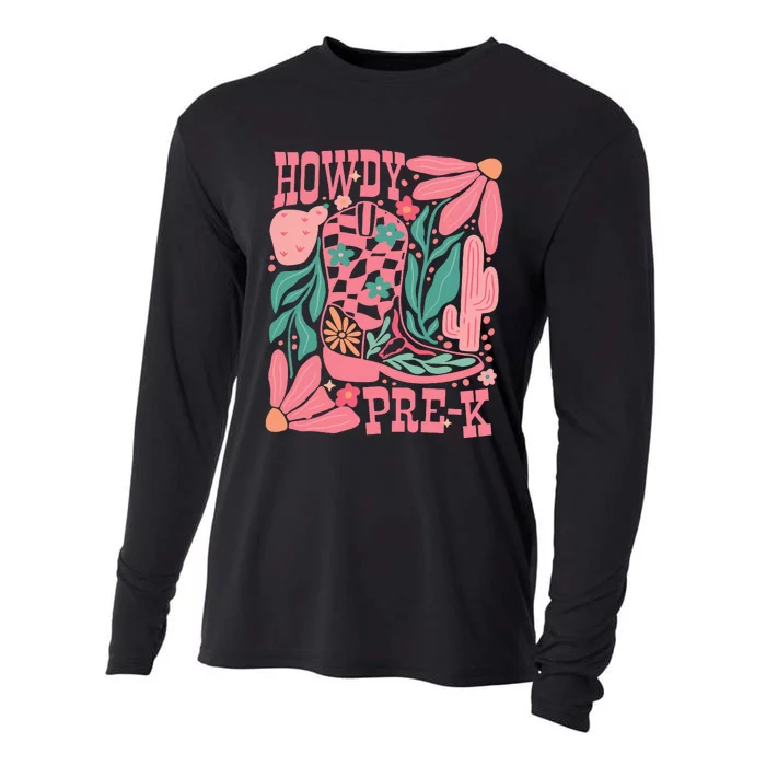 Howdy Prek Teacher Life School Cooling Performance Long Sleeve Crew