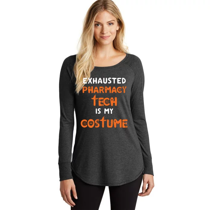 Halloween Pharmacy Tech Humor Pharmacist Costume Funny Women's Perfect Tri Tunic Long Sleeve Shirt