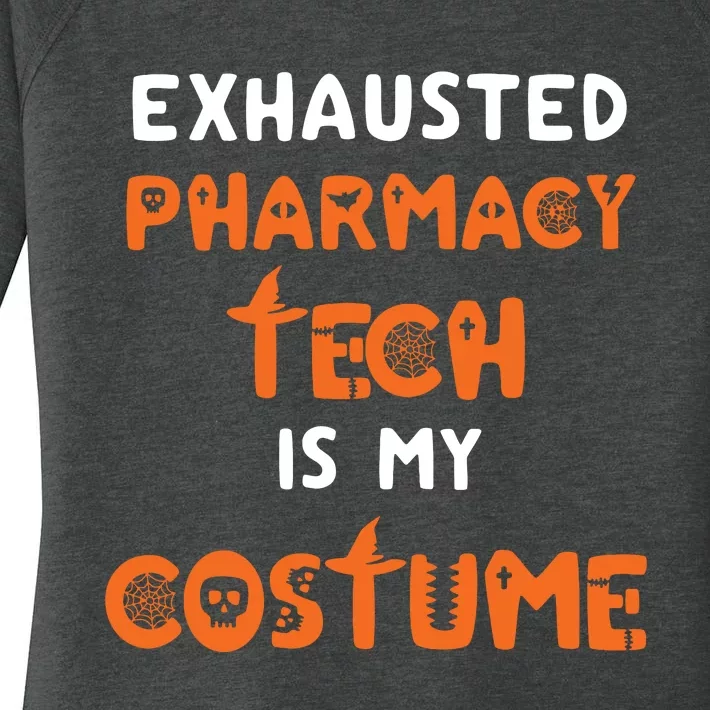 Halloween Pharmacy Tech Humor Pharmacist Costume Funny Women's Perfect Tri Tunic Long Sleeve Shirt