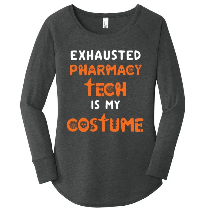 Halloween Pharmacy Tech Humor Pharmacist Costume Funny Women's Perfect Tri Tunic Long Sleeve Shirt