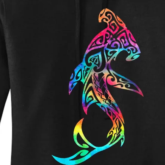 Hawaii Polynesian Tribal Hammerhead Shark Aloha Ocean Women's Pullover Hoodie