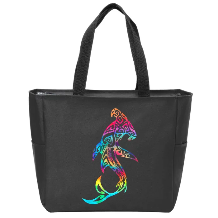 Hawaii Polynesian Tribal Hammerhead Shark Aloha Ocean Zip Tote Bag