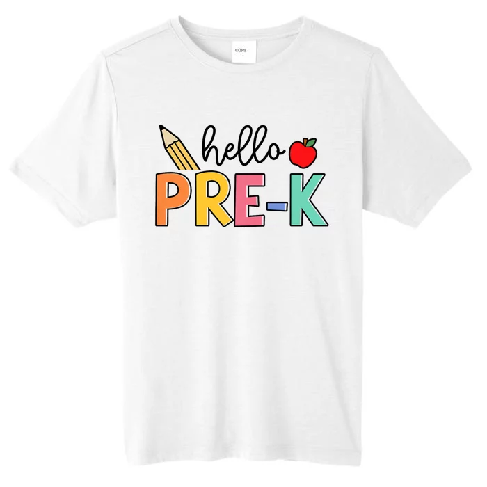 Hello Preschool Team Prek Back To School Teacher ChromaSoft Performance T-Shirt