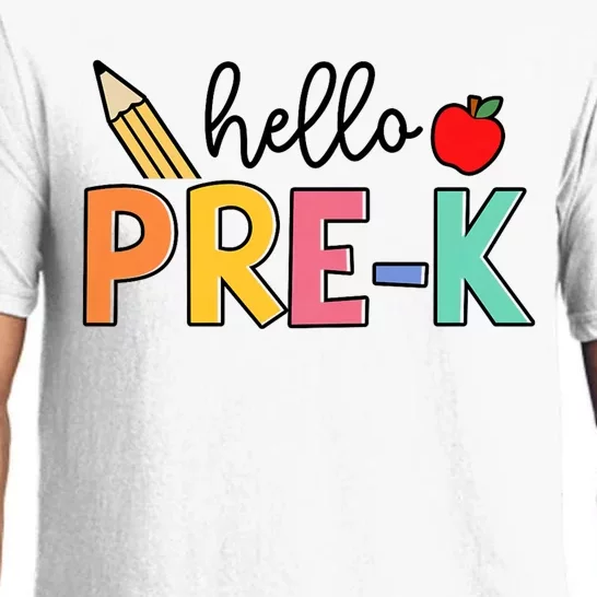 Hello Preschool Team Prek Back To School Teacher Pajama Set