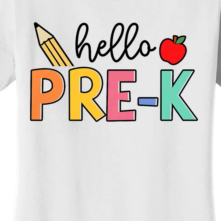 Hello Preschool Team Prek Back To School Teacher Women's T-Shirt