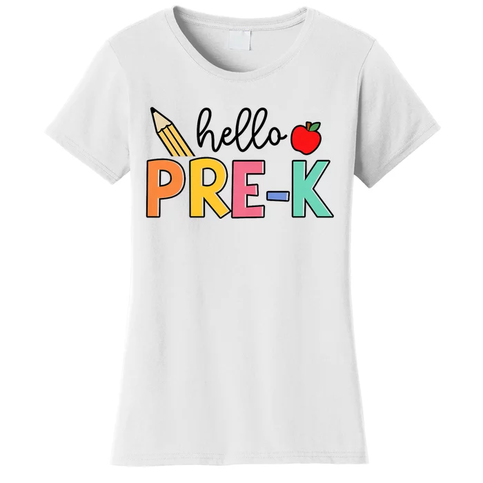 Hello Preschool Team Prek Back To School Teacher Women's T-Shirt