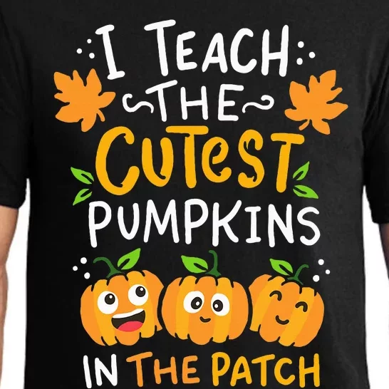 Halloween Pumpkin Teacher Costume for PreK and Kindergarten Pajama Set