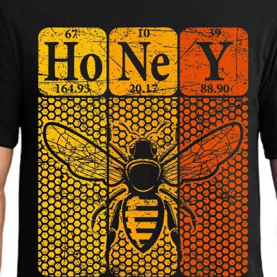 Honey Periodic Table Elements Beekeeper Retro Apiarist Pajama Set