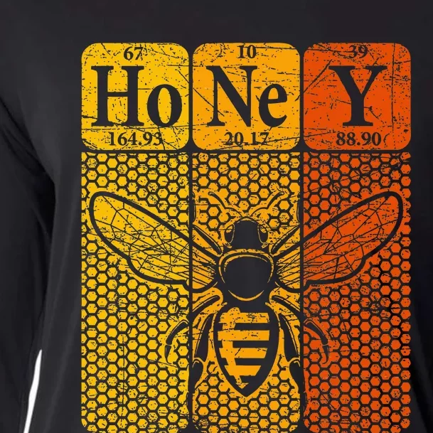 Honey Periodic Table Elements Beekeeper Retro Apiarist Cooling Performance Long Sleeve Crew