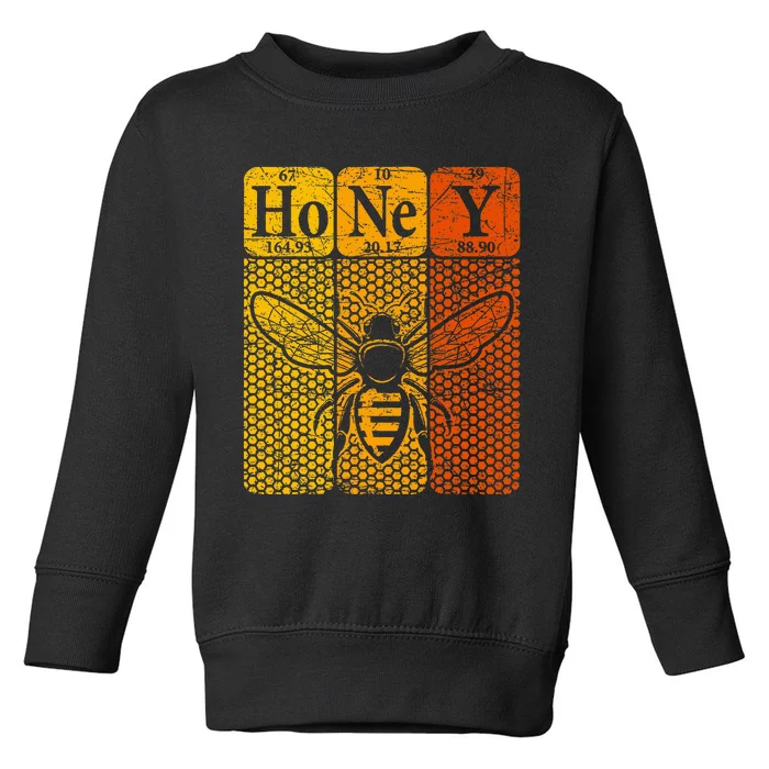 Honey Periodic Table Elements Beekeeper Retro Apiarist Toddler Sweatshirt