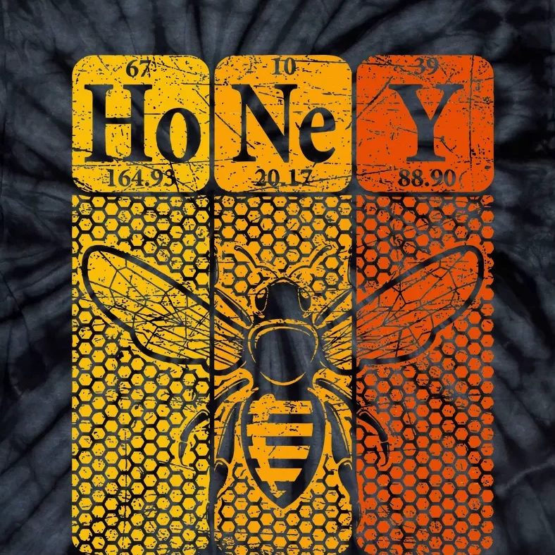 Honey Periodic Table Elements Beekeeper Retro Apiarist Tie-Dye T-Shirt