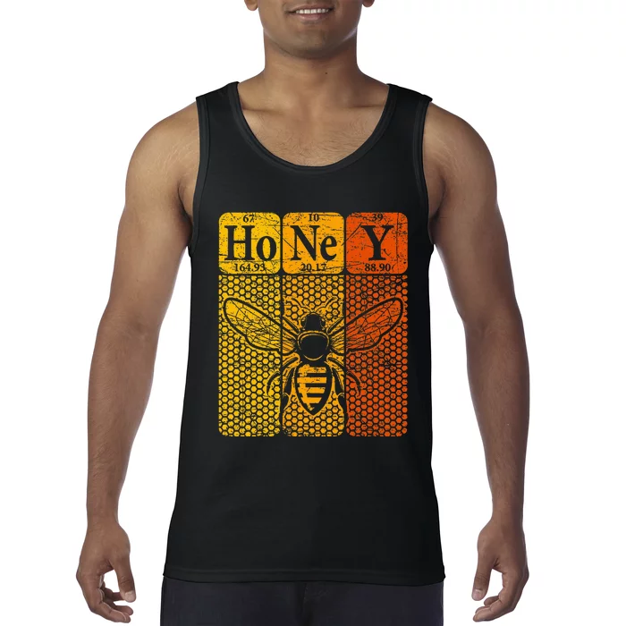 Honey Periodic Table Elements Beekeeper Retro Apiarist Tank Top