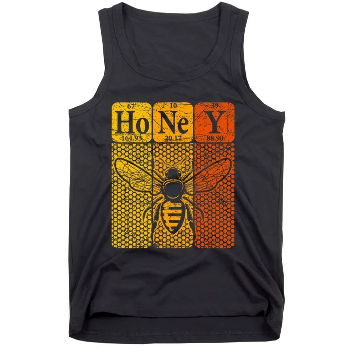 Honey Periodic Table Elements Beekeeper Retro Apiarist Tank Top