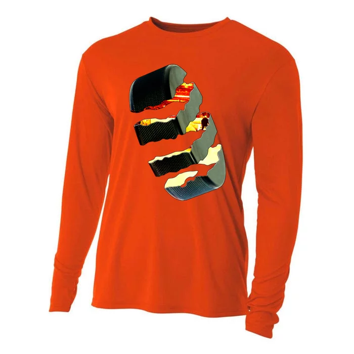 Hockey Puck Tear Cooling Performance Long Sleeve Crew