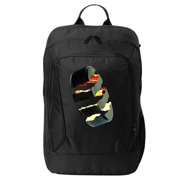 Hockey Puck Tear City Backpack