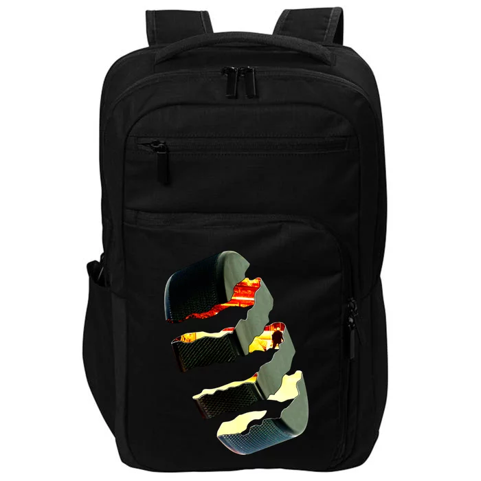 Hockey Puck Tear Impact Tech Backpack