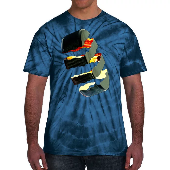 Hockey Puck Tear Tie-Dye T-Shirt