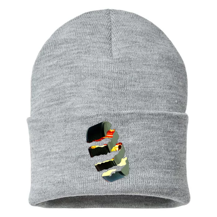 Hockey Puck Tear Sustainable Knit Beanie