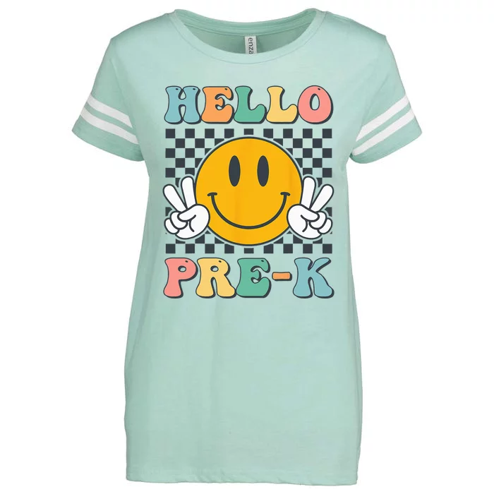 Hello PreK Teachers Smile Team Pre K Back to School Enza Ladies Jersey Football T-Shirt