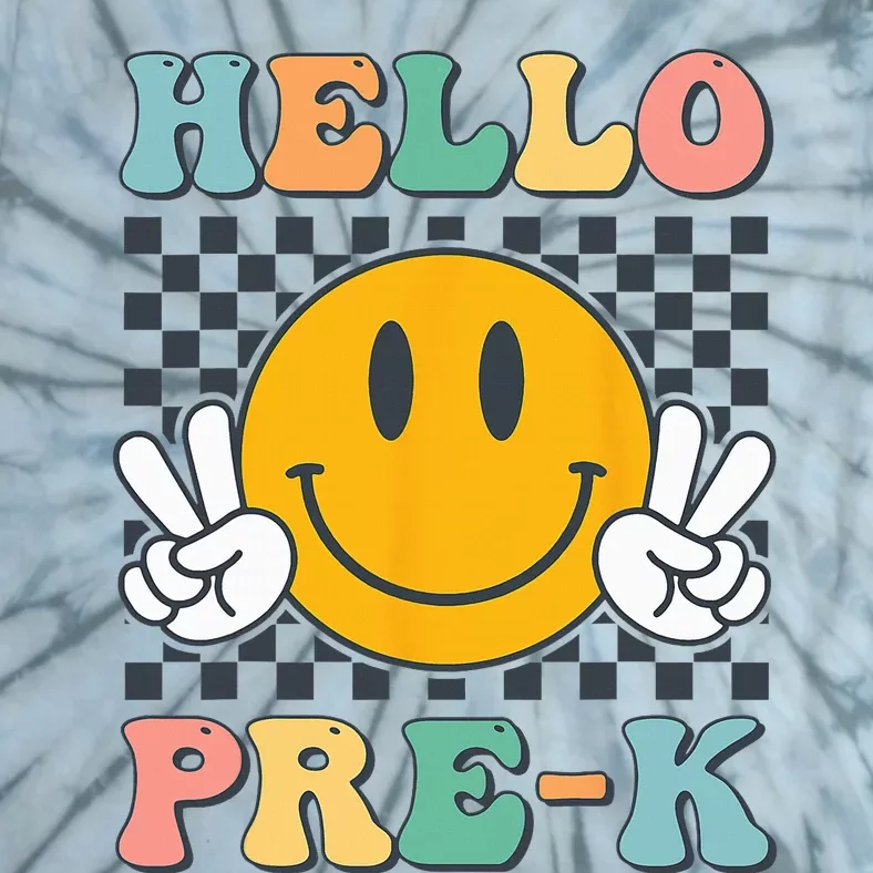 Hello PreK Teachers Smile Team Pre K Back to School Tie-Dye T-Shirt