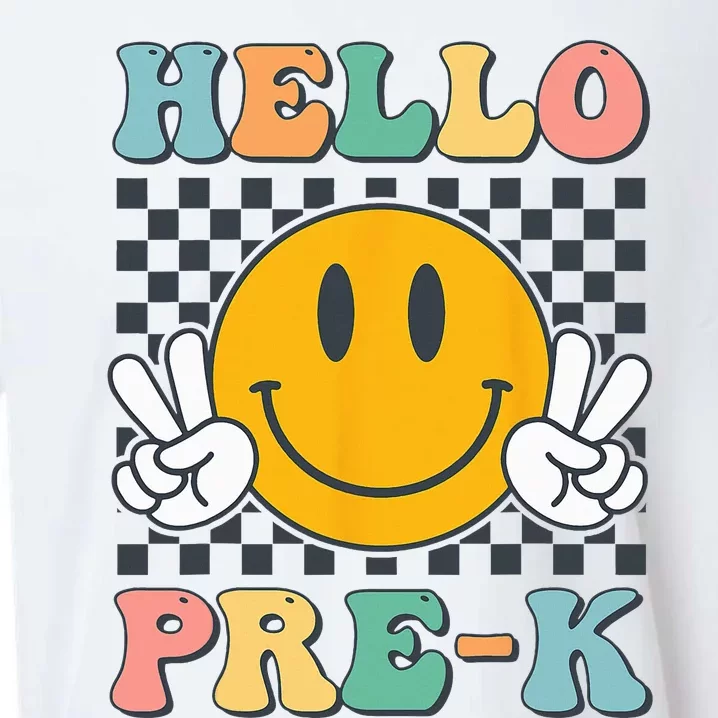 Hello PreK Teachers Smile Team Pre K Back to School Sueded Cloud Jersey T-Shirt