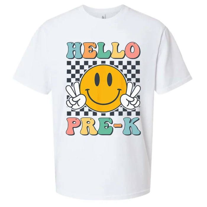 Hello PreK Teachers Smile Team Pre K Back to School Sueded Cloud Jersey T-Shirt