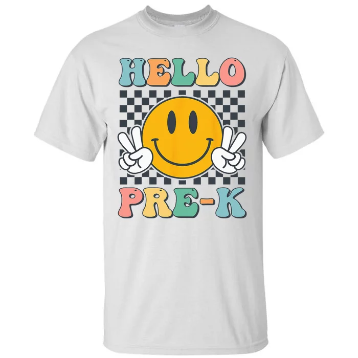 Hello PreK Teachers Smile Team Pre K Back to School Tall T-Shirt