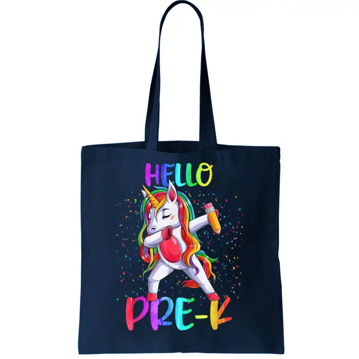 Hello Prek Unicorn Back To School Tote Bag